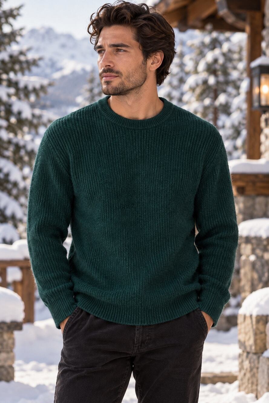 PIOMBO | Contemporary Pure Cashmere Crew-Neck Jumper